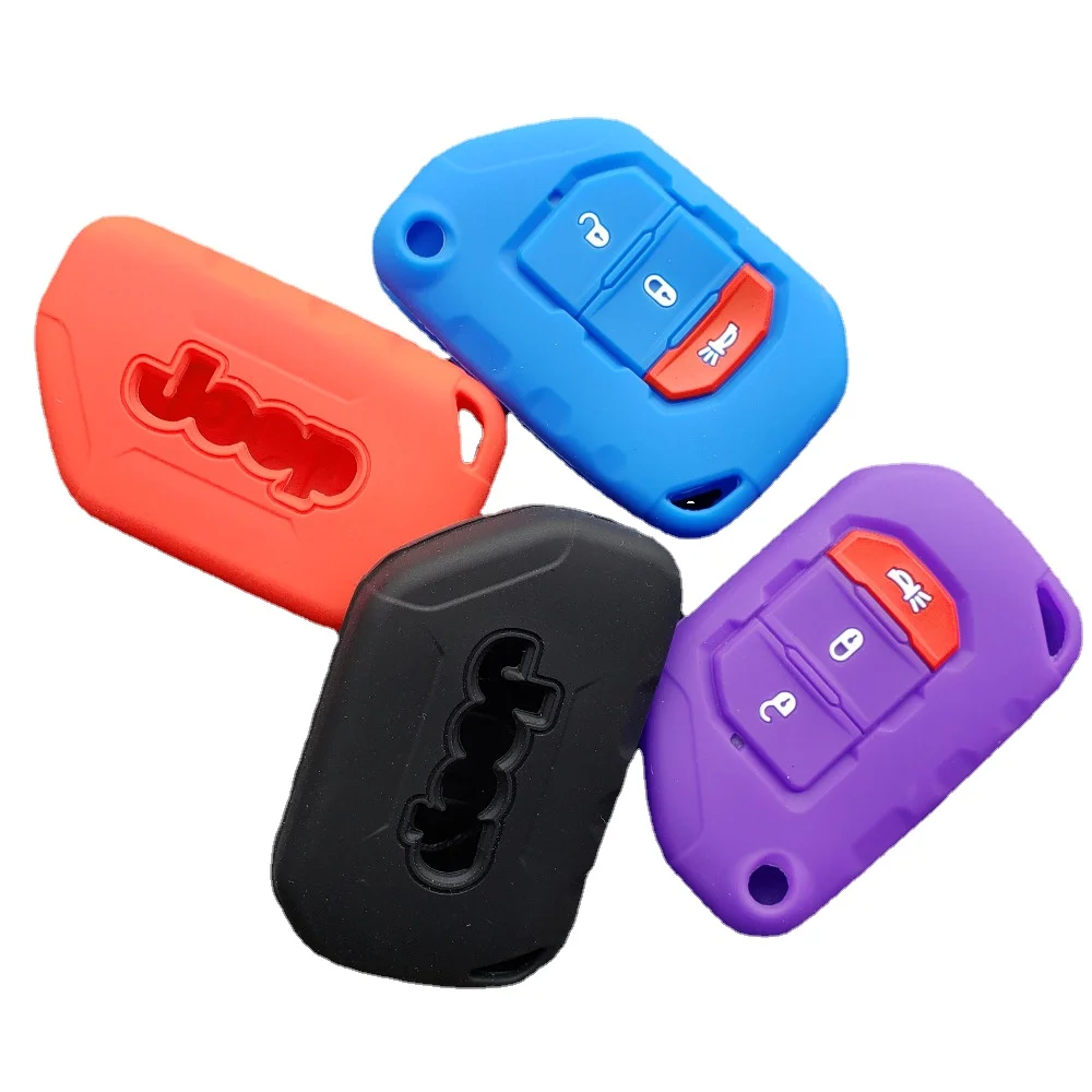 FOB Protective Key Case Holder for Jeep Wrangler JL JLU 2018 2019 Remote Funda Silicone Cases