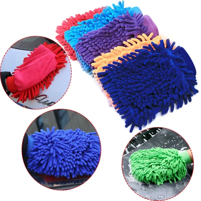 Waterproof Car Wash Microfiber Chenille Gloves Thick Car Cleaning Mitt Wax Detailing Brush Auto Care dusting gloves Glove