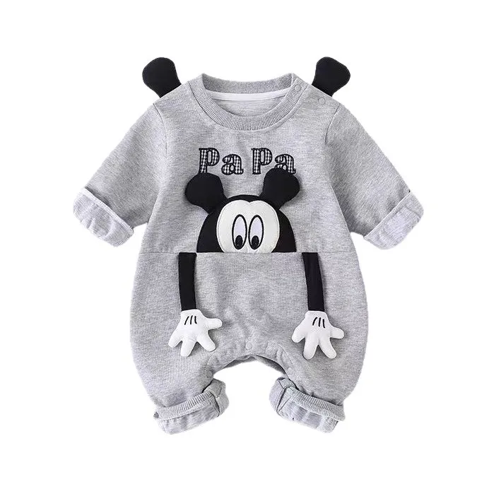 

Осенние детские комбинезоны с Микки Маусом, комбинезон с длинными рукавами для мальчиков, одежда для малышей, комбинезон для маленьких мальчиков и девочек 0-2 лет