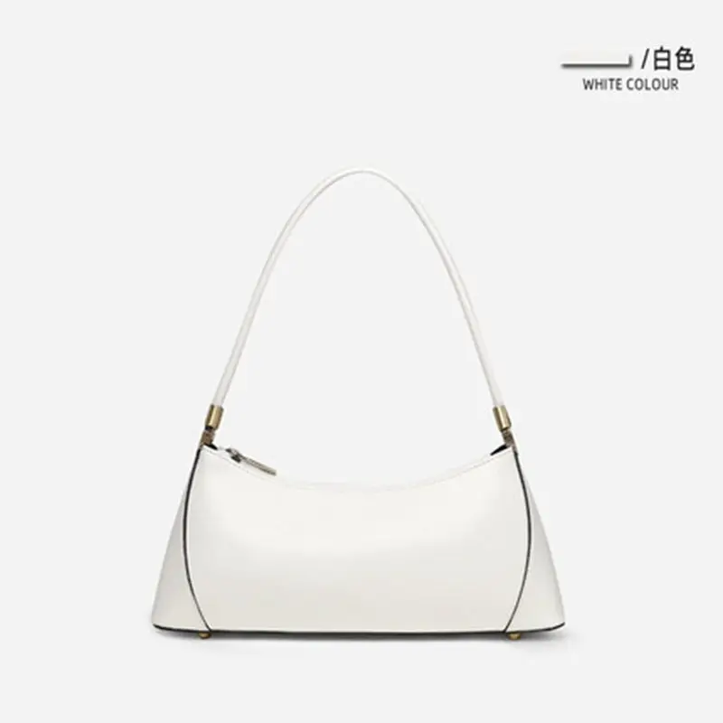 Tas Tangan Kulit Asli Retro Fashion Tahun Baru dan Musim Panas 2025 Wanita Multifungsi Pakaian Solid Gaya Korea Bantalan Stik Kopling B