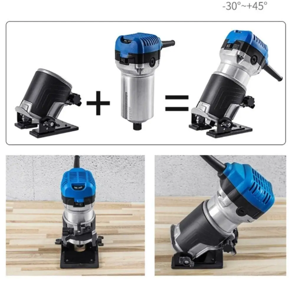 Portable Woodworking Tools Router Base Power Tool Parts Aluminum Alloy Trimming Machine Base Durable Dust Cover Milling Stand