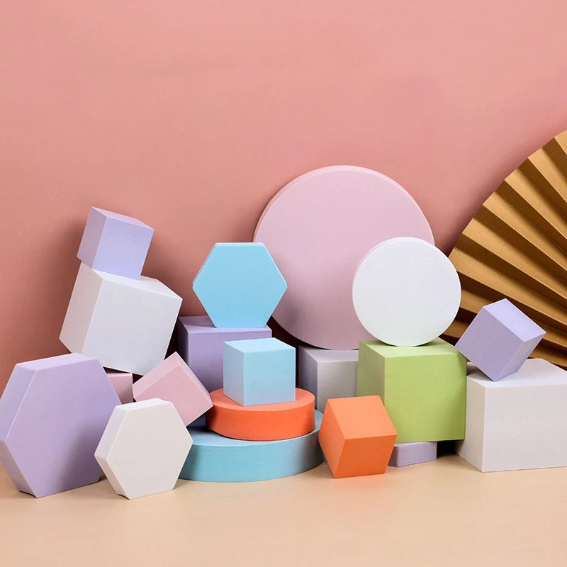 Creative Hard Foam Geometric Cube Life Photo Material Three-dimensional Ornaments Photography Props Makeups Cube Photoshoot