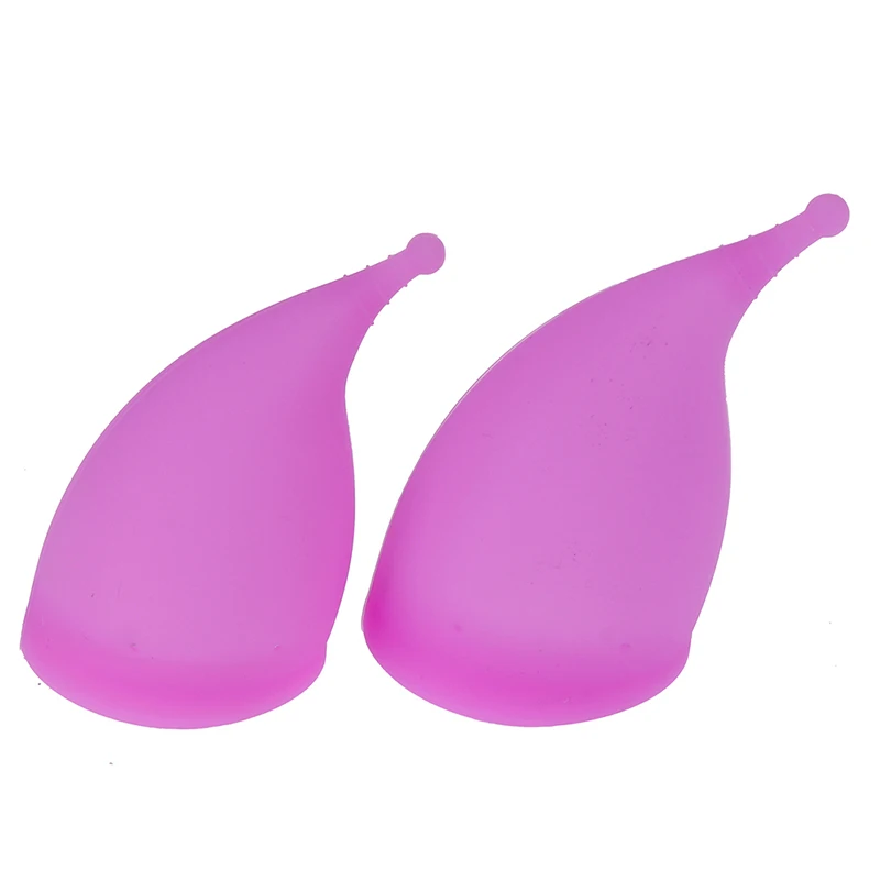 Reusable Medical Silicone Soft Menstrual Women Period Cup Size Small Large Pads Pink White Purple 3 colors