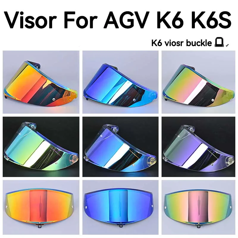 K6 Helmet Visor For AGV K6S K6 Motorcycle Helmets shield photochromic visor Night Vision Lens Buckle Case Motorcycle Accessories