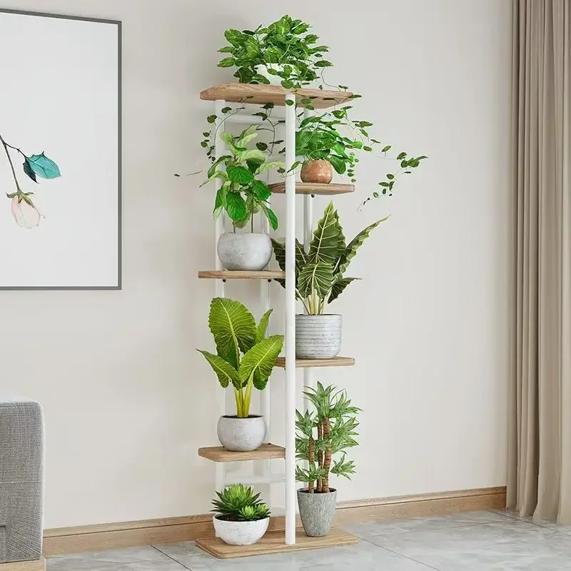 6 Levels Metal Plant Stand Organiser Plant Shelf Flower Shelf for Balcony Outdoor Indoor Flower Plant Stand Shelf for Garden