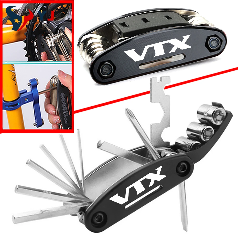 For HONDA VTX1300 VTX1800 VTX 1300 1800  Gold Wing 1500 Motorcycle 16 in 1 Multi Repair Tool Hex Screwdriver Wrench Tools Set