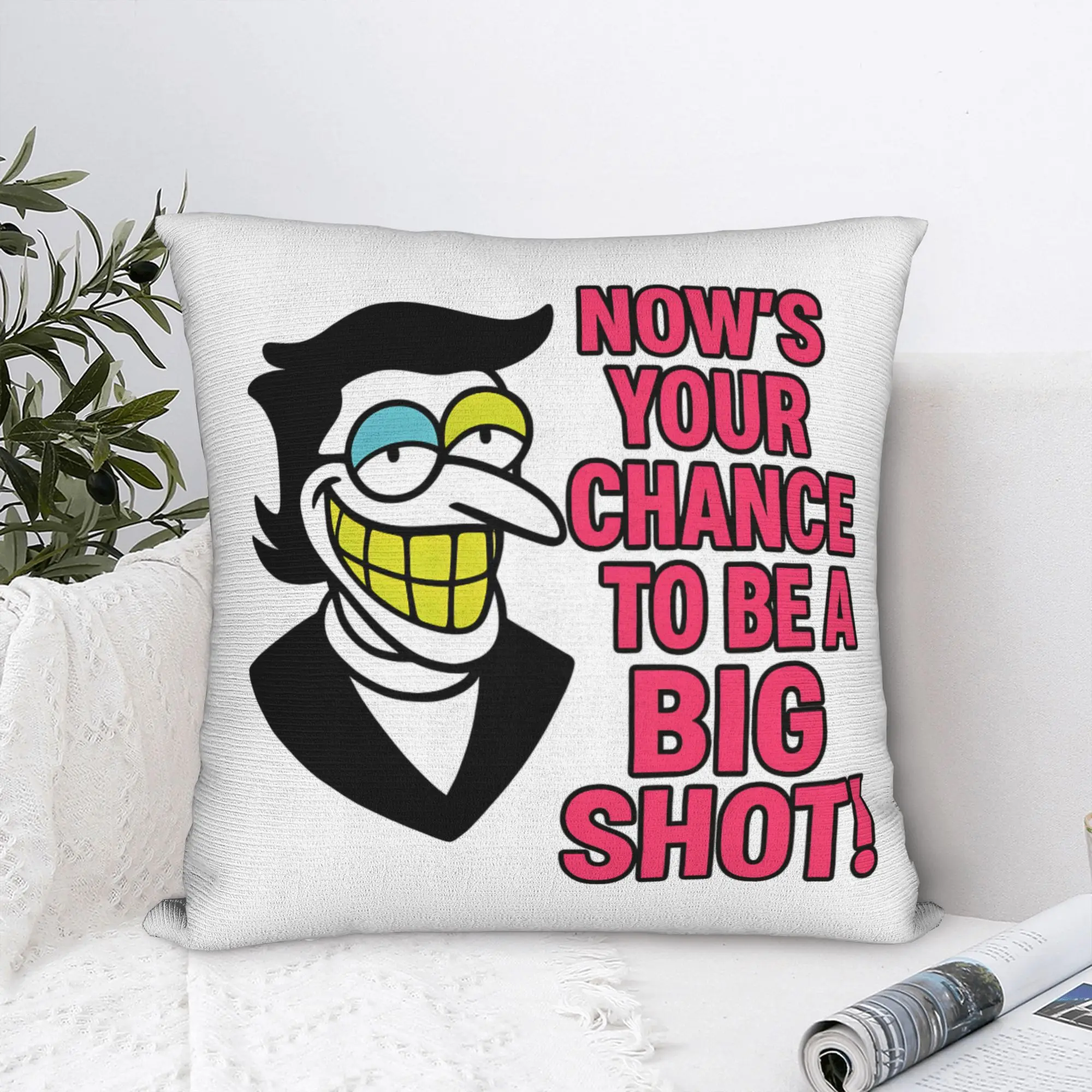 Deltarune Spamton Troll Meme Be a Big Shot Square Pillowcases Seat  Cushion Case Creative Home Decoration Throw Pillow Case