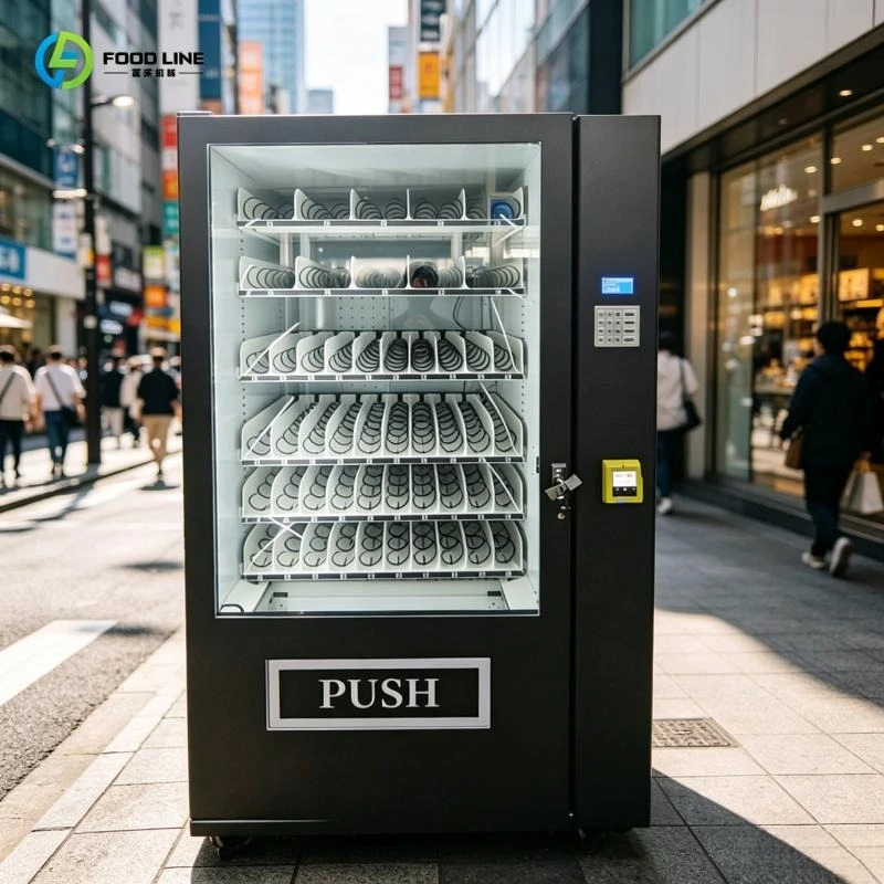Smart Refrigeration Vending Machine with Capacitive Touch Screen for Beverages Snacks Vending Machine FL Customized