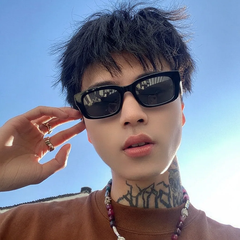 For 2026 Trendy Street Shooting Sunglasses Unisex Face Slimming UV Blue Light Blocking Fashion Shades