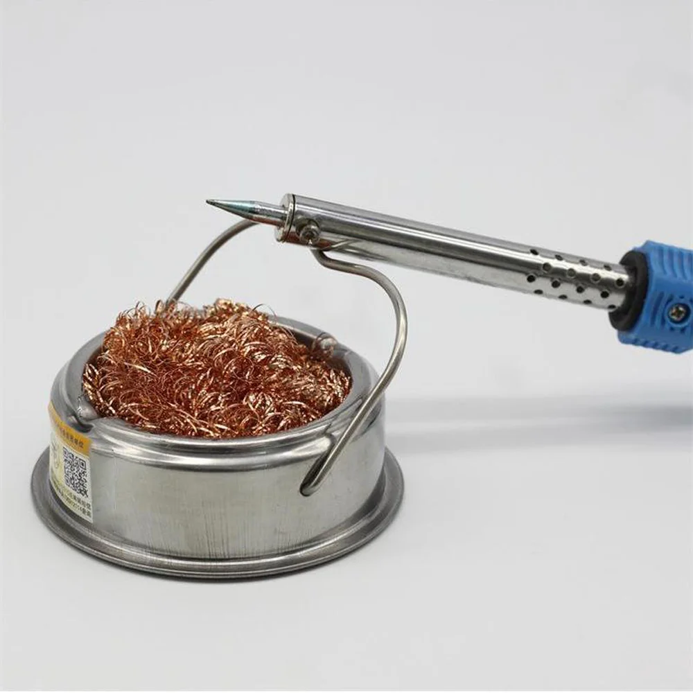 1025 Soldering Iron Nozzle Cleaner Dual-purpose Tin Removal Cleaning Seat Steel Ball Nozzle Cleaner