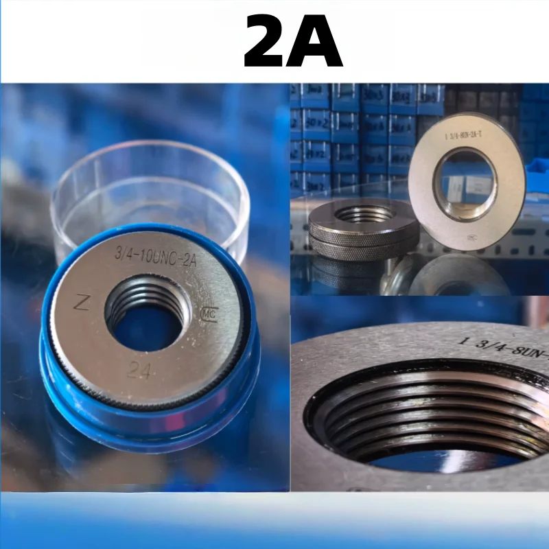 1SET(1*GO+1*NOGO) 2A  American Standard Metric Fine Thread Ring Gauge  UNC UNS UNF1- 7/16 1 1/2 1'' 9/16 5/8Measure Tool