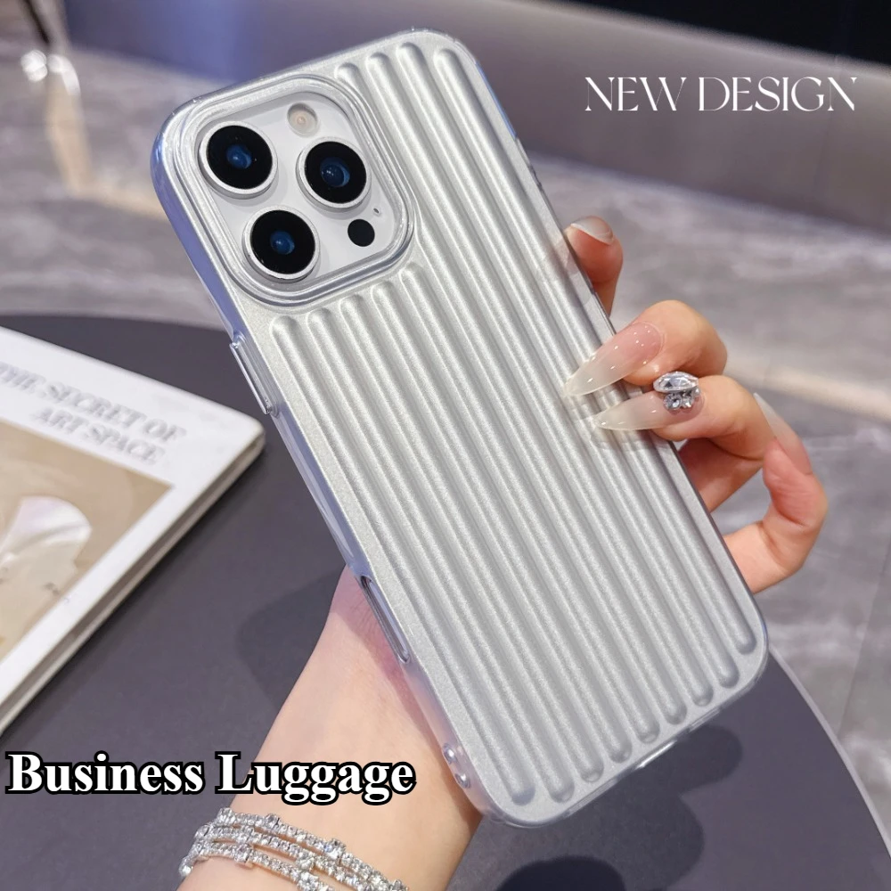 3D Corrugated Stripe Stylish Business Luggage Phone Case For IPhone 17 Air 16 15 14 13 ProMax Plus Cover Shockproof Luxury Funda - AliExpress 202192403 3D Corrugated Stripe Stylish Business Luggage Phone Case For IPhone 17 Air 16 15 14 13 ProMax Plus Cover Shockproof Luxury Funda - AliExpress 202192403