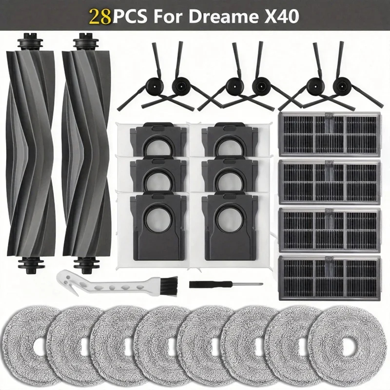 kit-d'accessoires-28-pieces-pour-aspirateurs-dreame-x40-ultra-x40-pro-l40-ultra-s30-pro-ultra