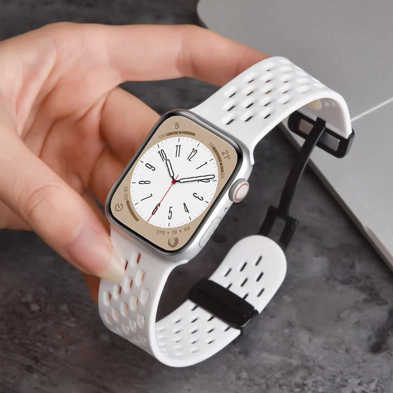 Silikonarmband für Apple Watch Band 49 mm 45 mm 44 mm 42 mm 46 mm 40 mm 41 mm Armband Correa iWatch Serie 10 9 8 SE 7 6 5 4 3 Ultra 2