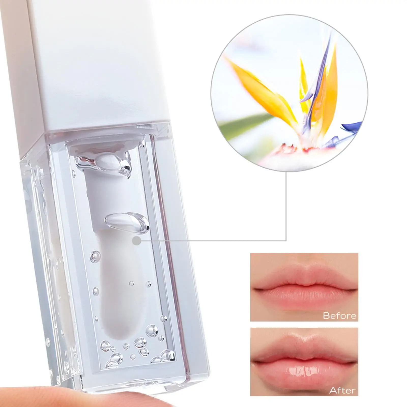 5ml 수분 공급 립 오일 영양 투명 플럼퍼 빅 브러시 헤드 글로스 메이크업 화장품