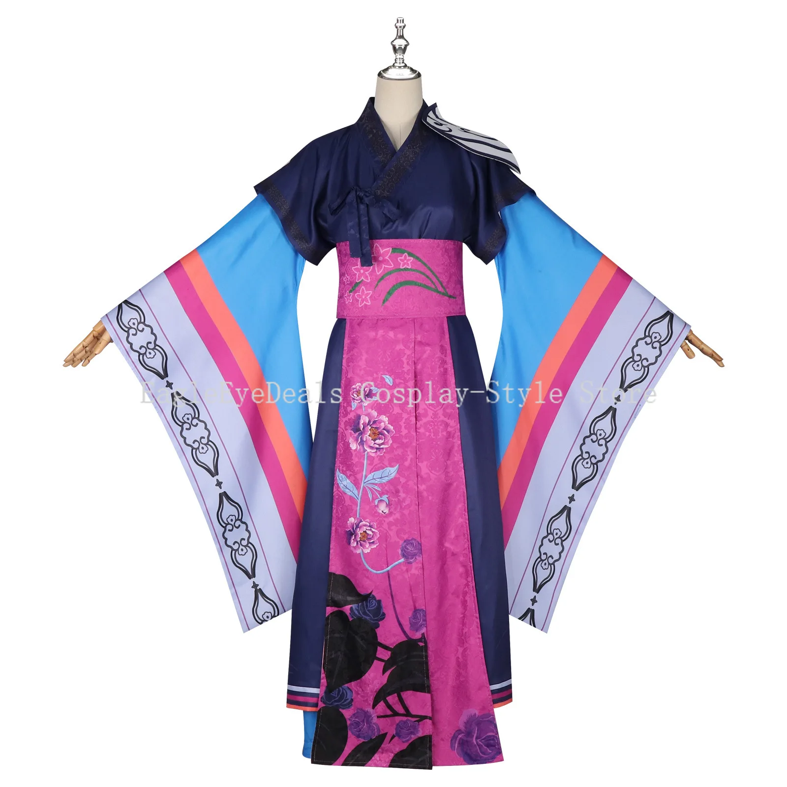 KPop cazadores de demonios Rumi Mentor Celine disfraz de Cosplay bruja Ancestor sombrero grande bata uniforme mujer traje de fiesta de Halloween S-XXL