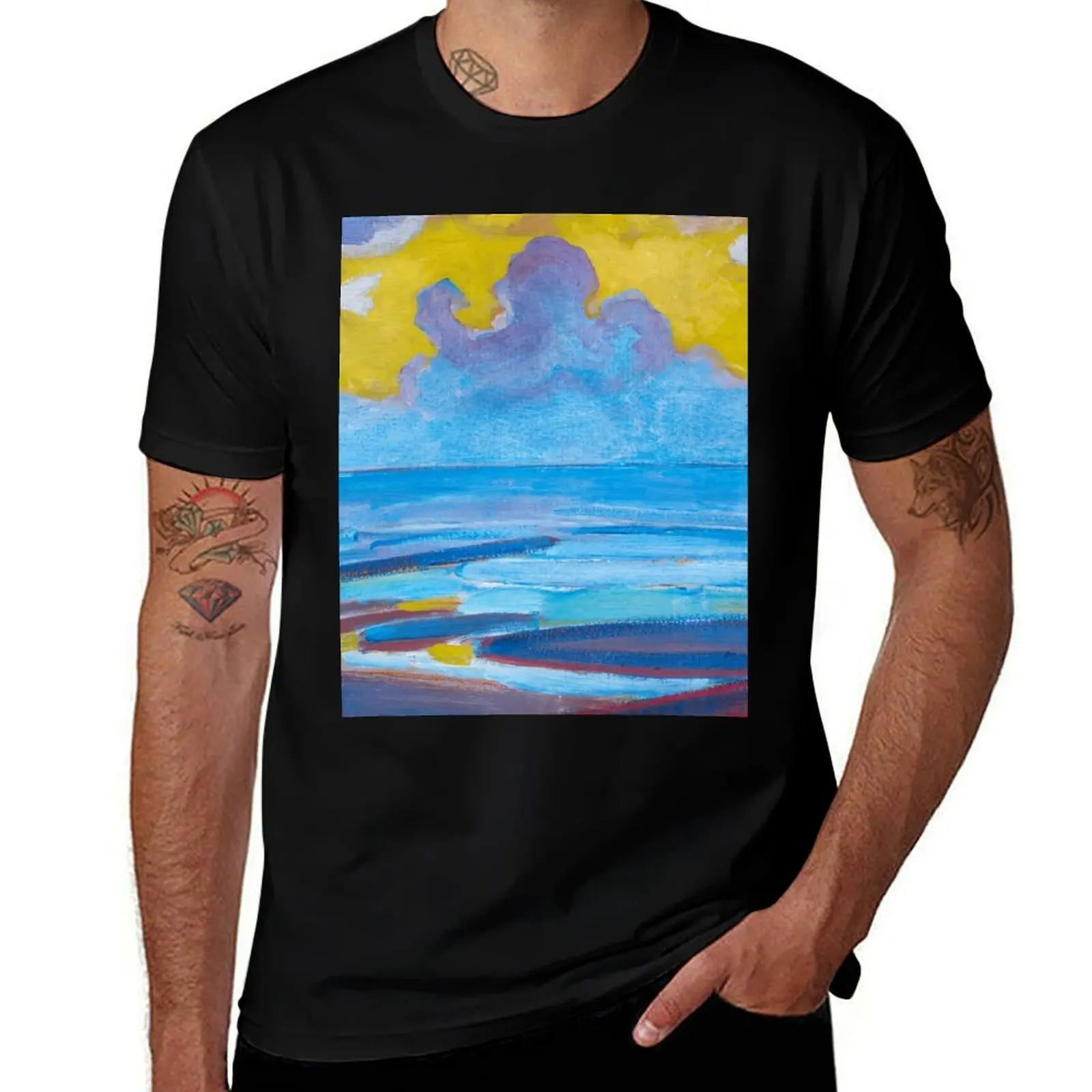 

By the Sea (1909) by Piet Mondrian T-Shirt Soft Lightweight Cotton T-Shirt