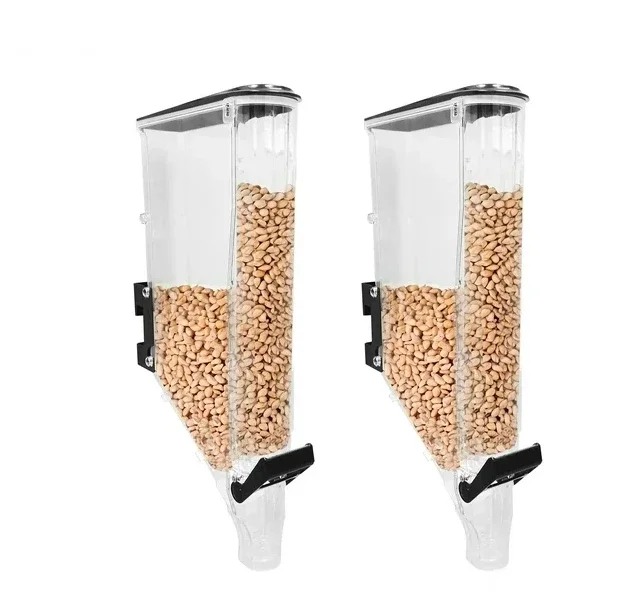 Wall mounted gravity bin bulk dry food candy sweet cereal nut grain fruit dispenser