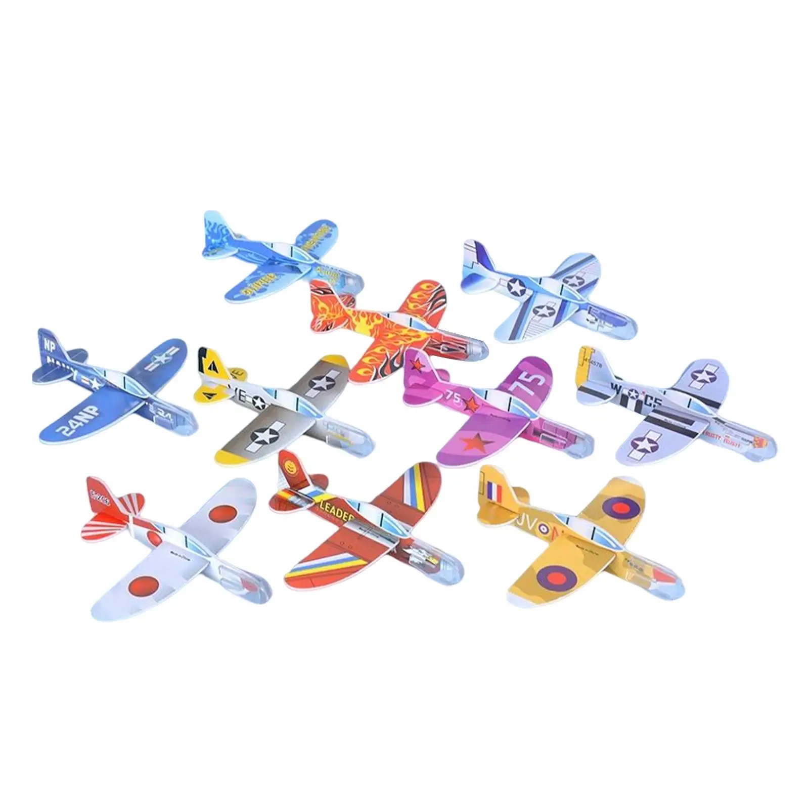 Mini avion en mousse à lancer pour garçons et filles, jouets d'avion, cadeau durable, 10 pièces