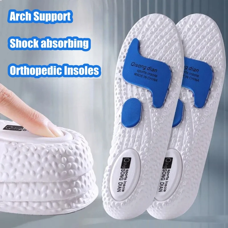 Arch Support Orthopedic Insoles for Feet Plantar Fasciitis Relief Sport Shock Absorbing Shoes Insole Non Slip Shoe Pads 1Pair