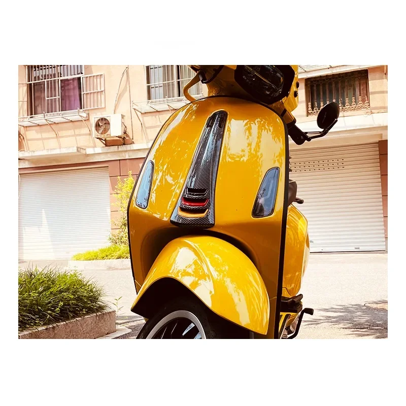 For PIAGGIO Vespa Sei Giorni GTS/GTV300 Sprint150 Primavera150 Scooter Front Tie Horn Decorative Cover Free Gift Emblems Sticker