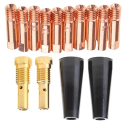 14AK Cores Gasless Nozzle Tip MIG Welding Contact Tip 0.8mm 0.030'' 6/10/12mm Tip Holder Diffuser Welding Torch