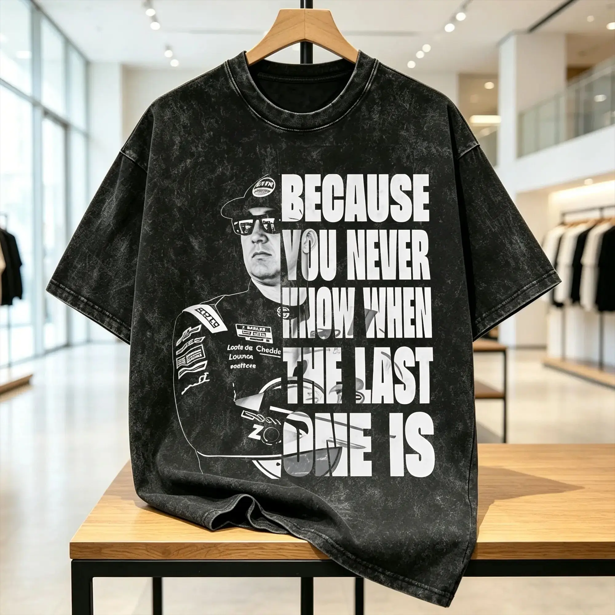 Kyle Busch Men T Shirt Washed  Vintage Tees Short Sleeve Round Neck T-Shirts 100% Cotton Gift Idea Clothes