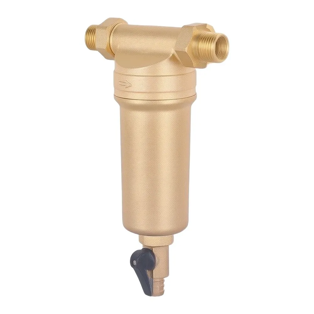 For Whole House Filtration Brass Spin-Down Filter Reusable Mesh Filter Extends Appliance Lifespan Solid Brass Main Body
