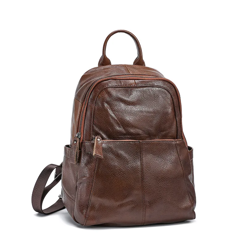 

Рюкзаки из натуральной кожи для женщин, водонепроницаемый рюкзак большой емкости из воловьей кожи, модные женские сумки, школьные рюкзаки для путешествий для девочек