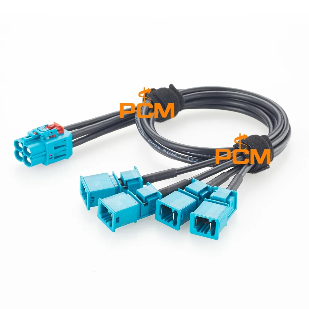 TE GEMnet 1-2386629-4 Z Code Jack to MATEnet 2302461-9 Z Code Plug Automotive Ethernet Cable for ADAS ECU Camera Radar