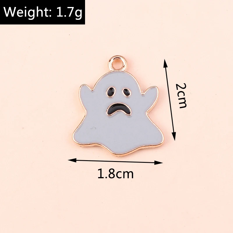 10 teile/los Mix Emaille Halloween Geist Kürbis Fledermaus Charms Anhänger für Schmuck Machen Frauen Mode Ohrringe Halsketten Handwerk Geschenk – Detail 6