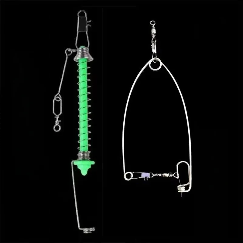Anzuelos de pesca automáticos, gatillo, poste de pesca, fijación de resorte, anzuelo, cebo, captura, eyección, catapulta, herramienta para peces, accesorios de pesca