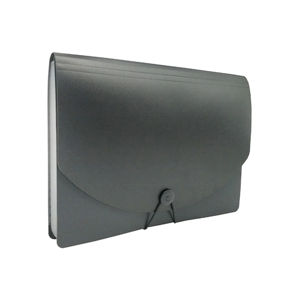 

Multi-Layer A4 File Folder White Plastic Portable Accordion Folder with Lid Document Organizer for School Office Use