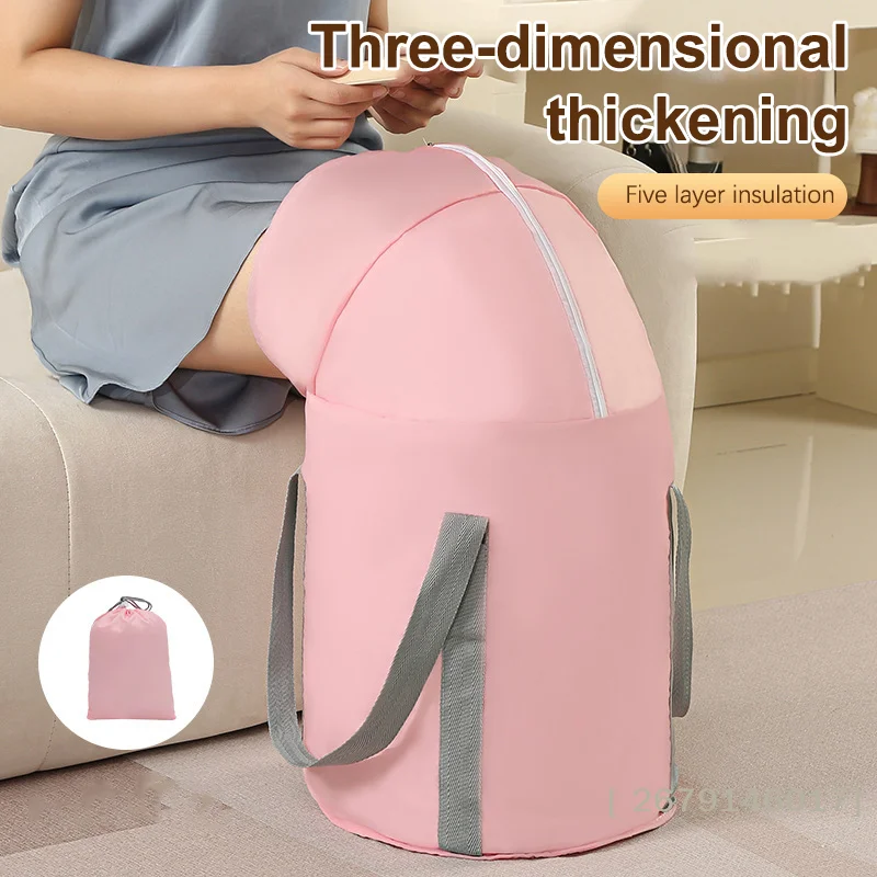 【YY26】Travel Folding Foot Bucket Portable Thickened Aluminum Foil Foot Bag Water Bucket Multifunctional Foot Wash Bucket