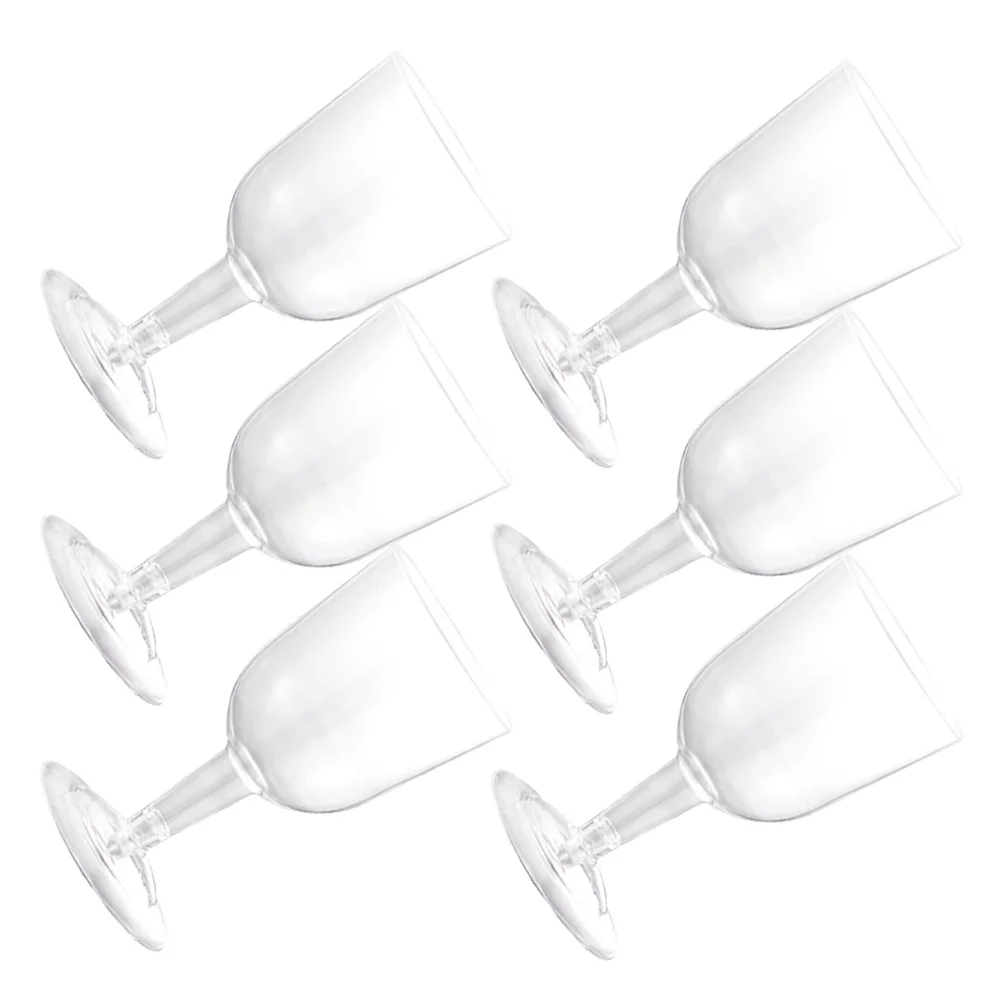 

6Pcs 160Ml Clear Wine Glasses Detachable Base Multifunctional for Cocktails Desserts Wedding Parties Stylish Design