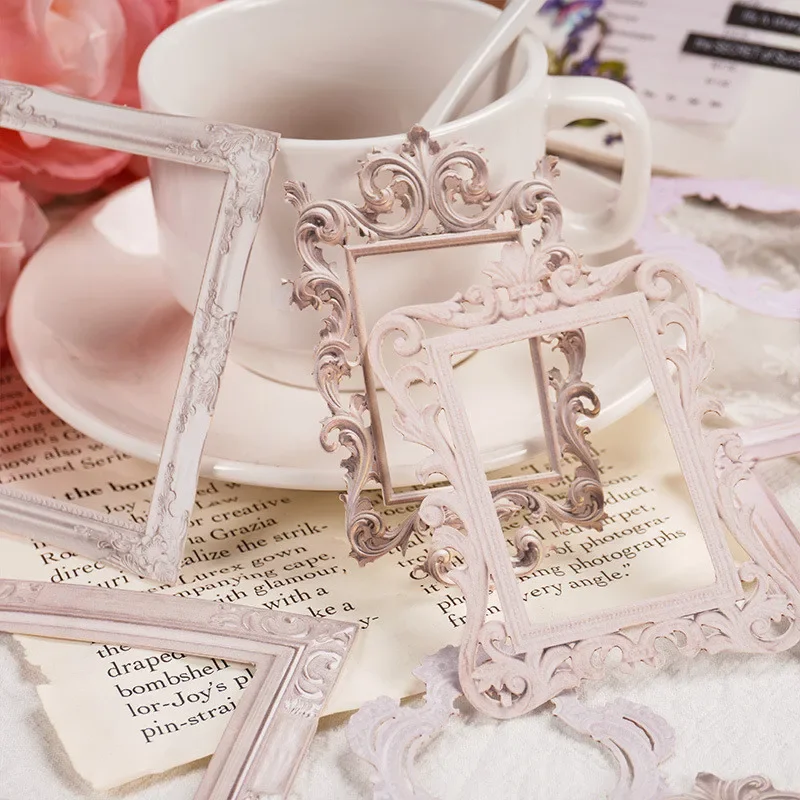 10pcs/pack Cutout Frame Materials Paper Decor Junk Journal DIY Photo Album Aesthetic Stationery Planner Craft Paper