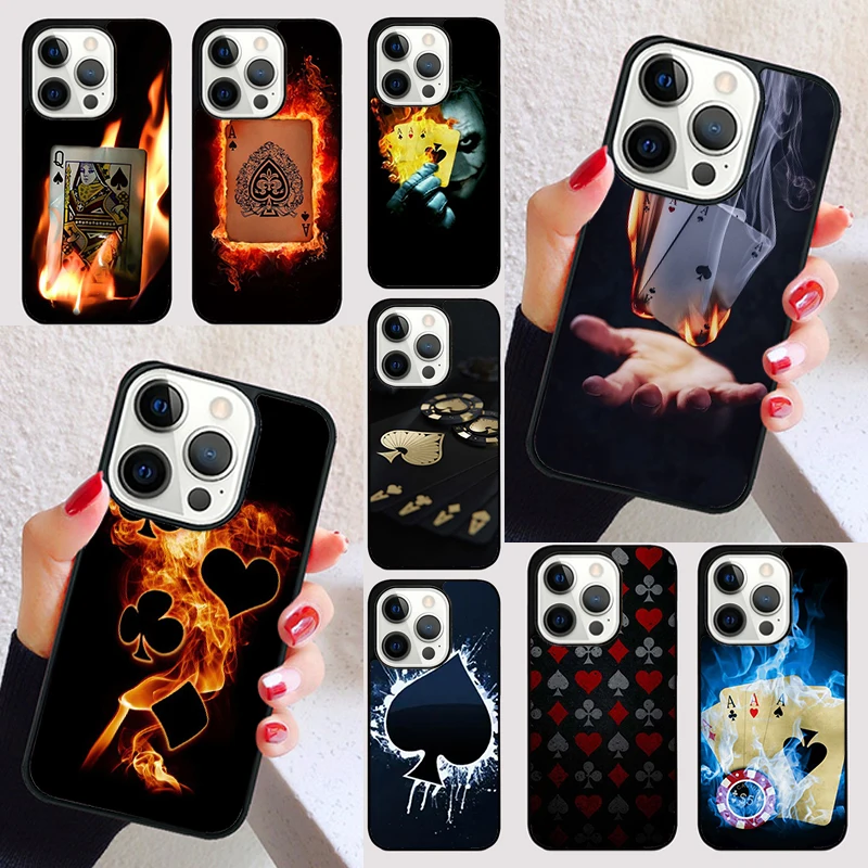 Mystery Poker Card cover For iPhone 15 16 13 12 11 14 Pro Max Mini Max SE 2020 7 8 6S Plus Phone Case