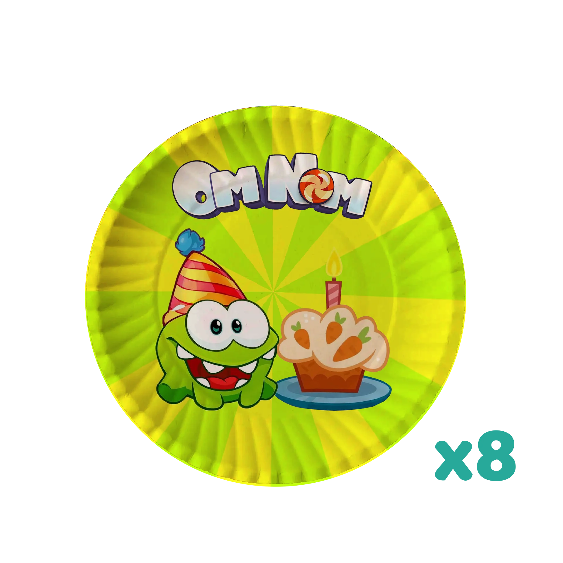 Om Nom Birthday Party Decorations Baby First TV Theme Supplys Banner Cups Plates for Kids