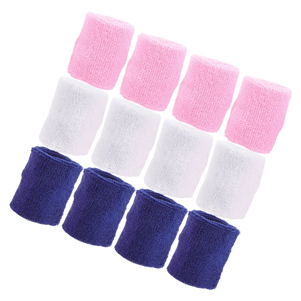 

12pcs Sports Wristbands Fitness Gym Wraps Breathable Sweatbands Outdoor Running Basketball Tennis Stretchy Comfortable Elastic