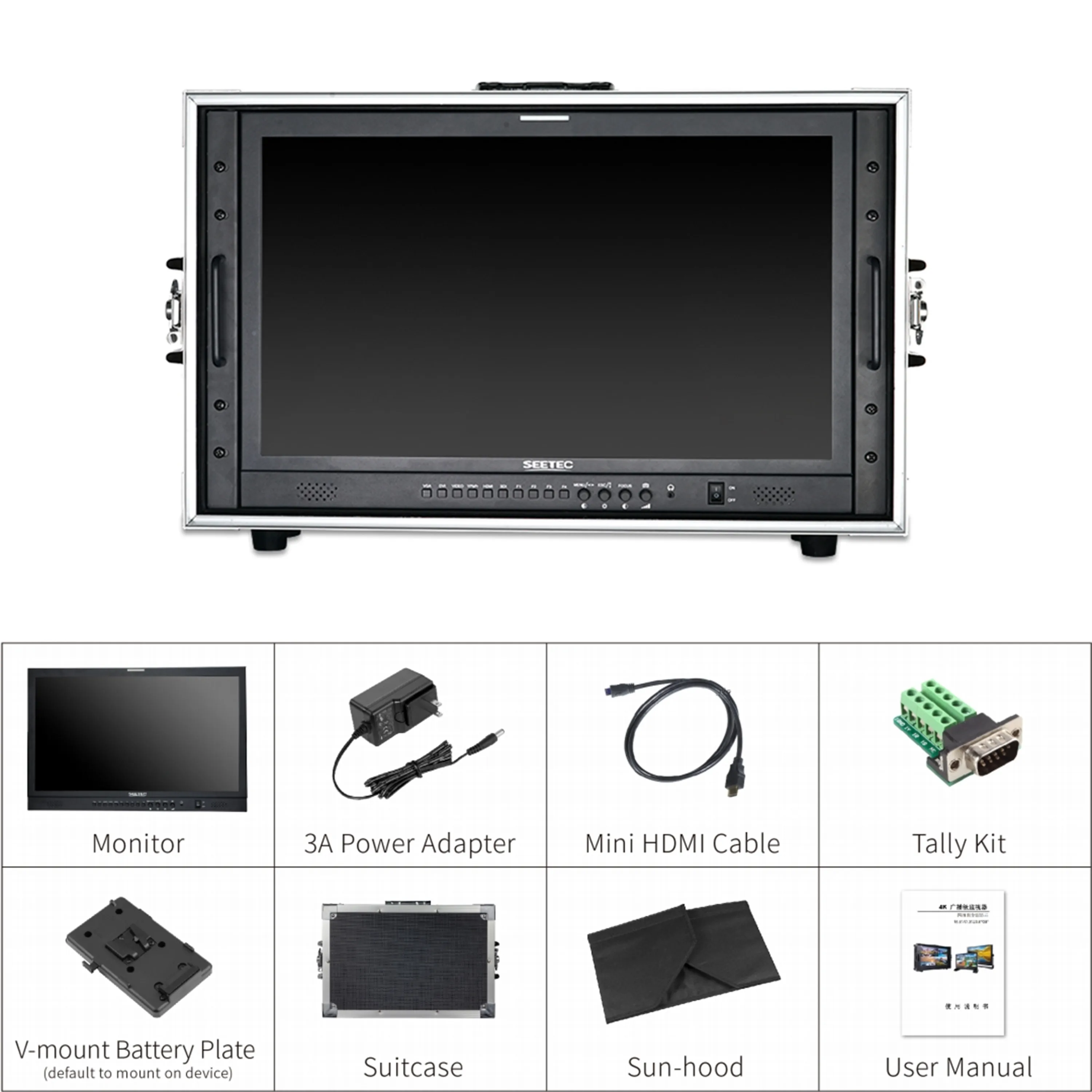 SEETEC P238-9HSD 23.8 بوصة 3G-SDI 4K HDMI Pro بث شاشات كريستال بلورية IPS Full HD 1920x1080 شاشة بث التلفزيون