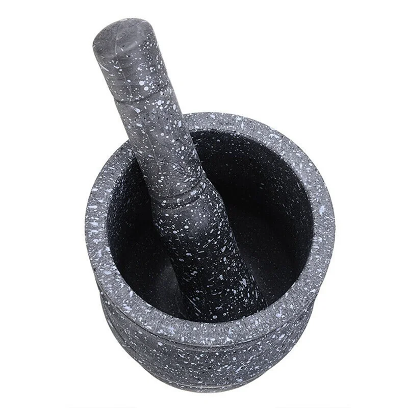 

ABUF-2X Granite Pattern Pestle Set Stone Spice Grinder Solid Grinder Cooking Set