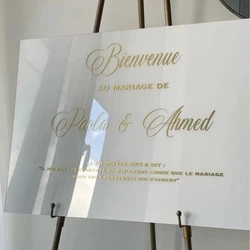 MARIAGE Le Prophete Quote Vinyl Decals Wedding Welcome Mirror Frame Stickers Personalized Texts Party Welcome Sign Custom Vinyls