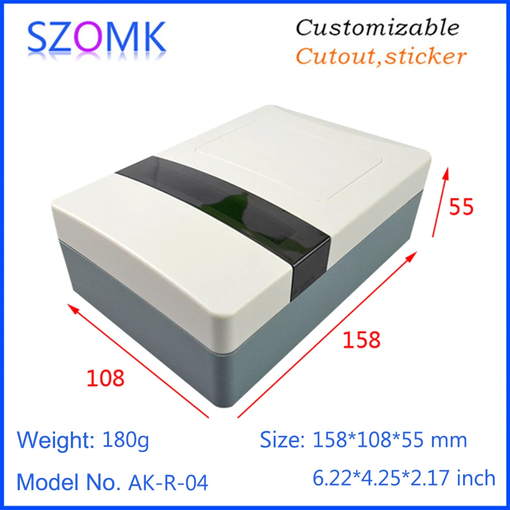 1Pcs Split body enclosure wall mounting plastic RFID instrument box 158*108*55 mm szomk abs switch box plastic outlet enclosure