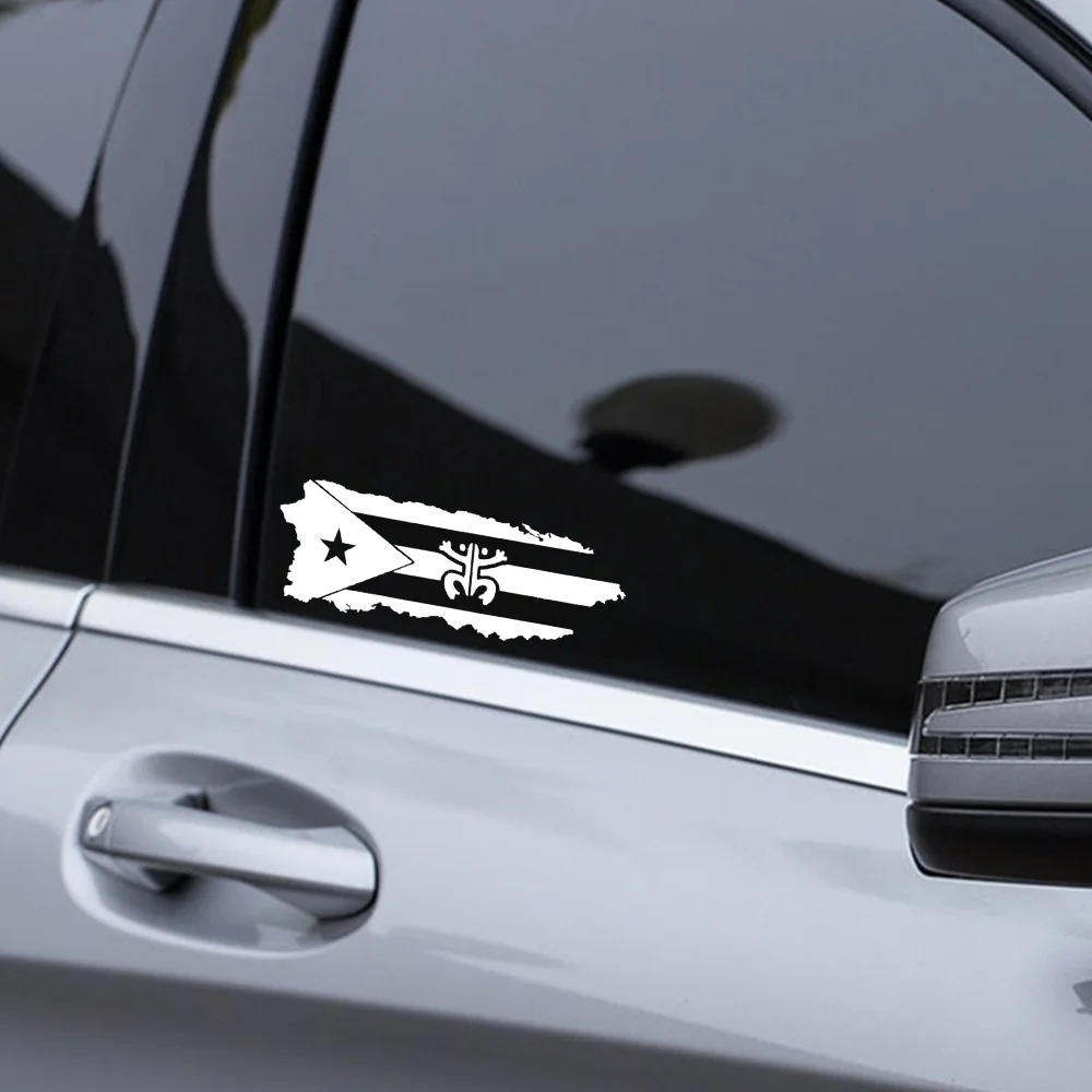 Creative Puerto Rico Flag Carbon Sticker For Bumper Decor Car Styling Car Window Bumper Truck Decal Vinyl Waterproof