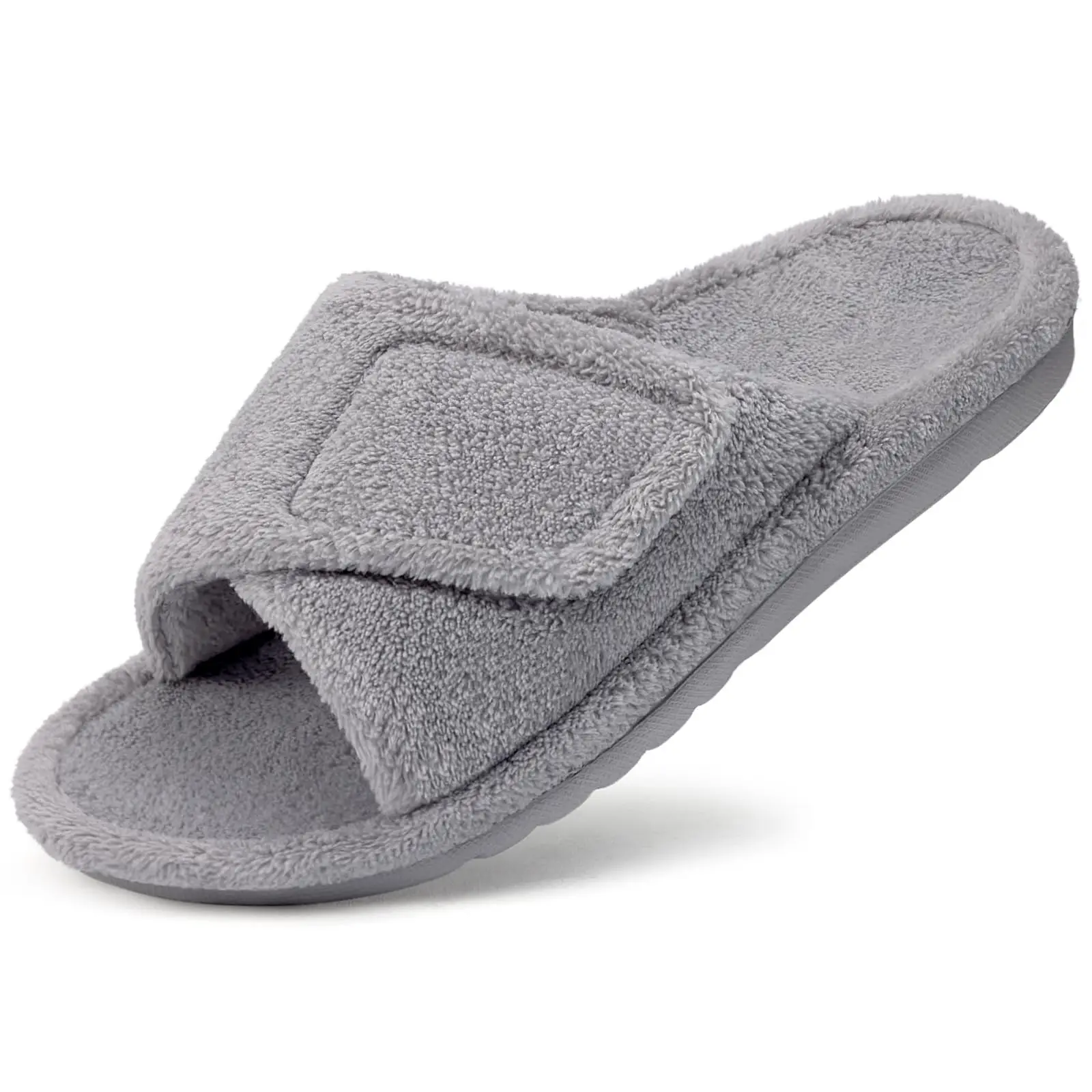 Comwarm Adjustable Fur Women Slippers Fashion Fluffy Women House Slippers Orthopedic Open Toe Women Cotton Shoes Arch Support image 2