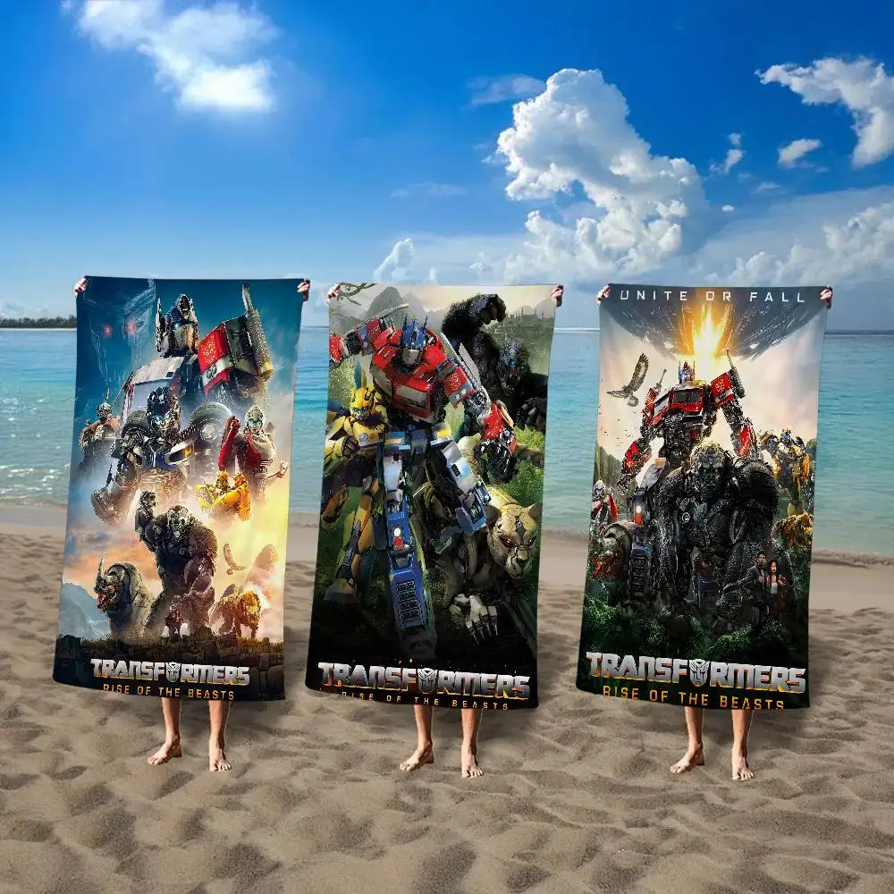 Transformers Rise of the Beasts Series Film Blanket Quick Drying Beach Towels Oversized Printing Super Pool Towel Blanket