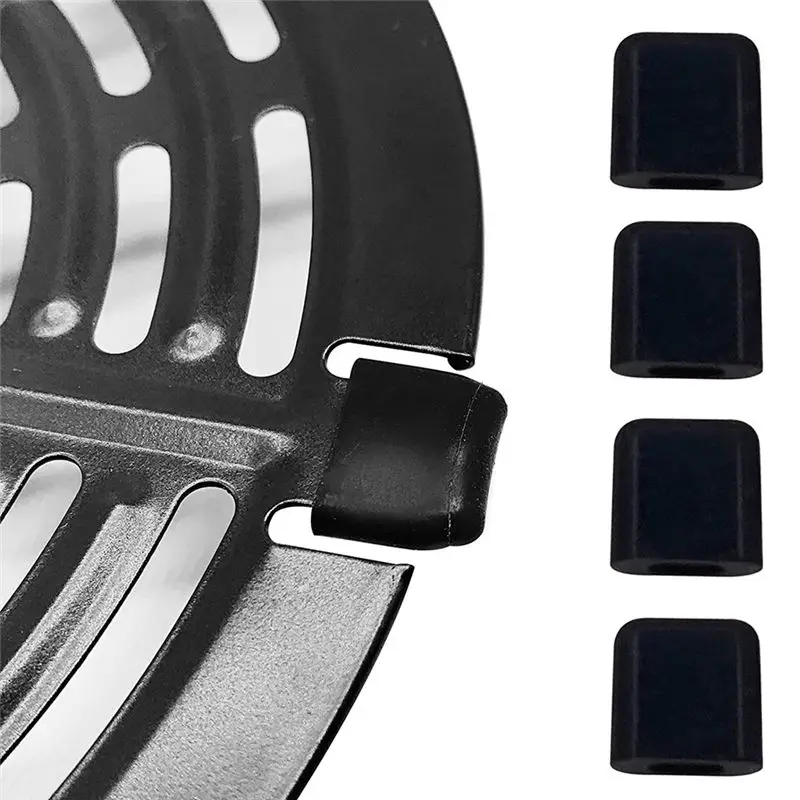 ABSE-2X Air Fryer Rubber Bumpers,Air Fryer Tray Rubber Replace Parts,Non-Scratch Protective Covers For Air Fryer Pan