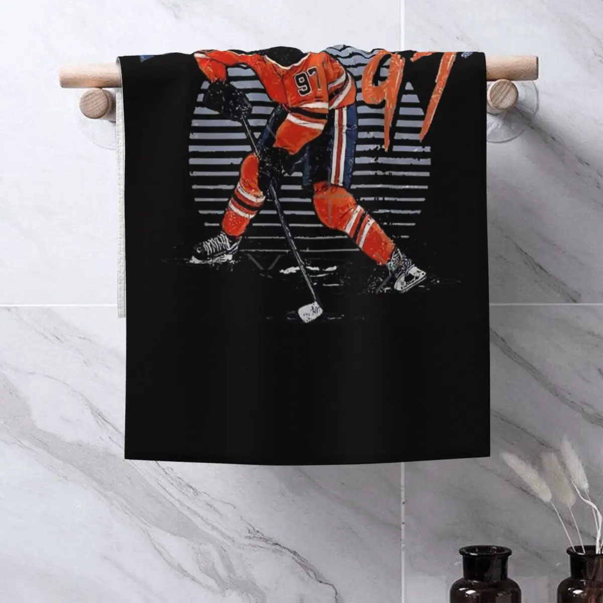 مخصص كونور ماكديفيد 97 لمحبي إدمونتون أويلرز منشفة وجه ناعمة سريعة الجفاف حمام سباحة مناشف قطنية ماصة