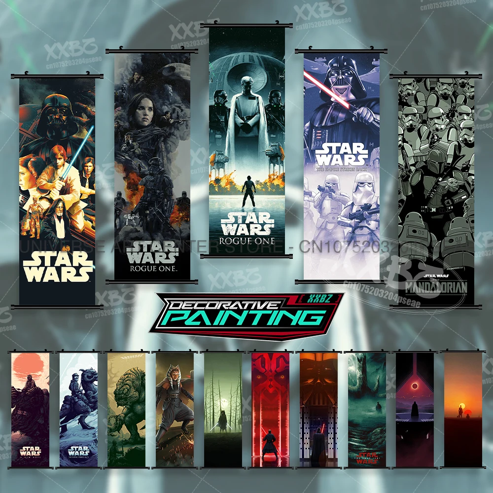 

Star Wars Revenge Of The Sith Posters Anakin Skywalker Home Decor Obi-Wan Kenobi Hanging Paintings Yoda Movie Scrolls Pictures
