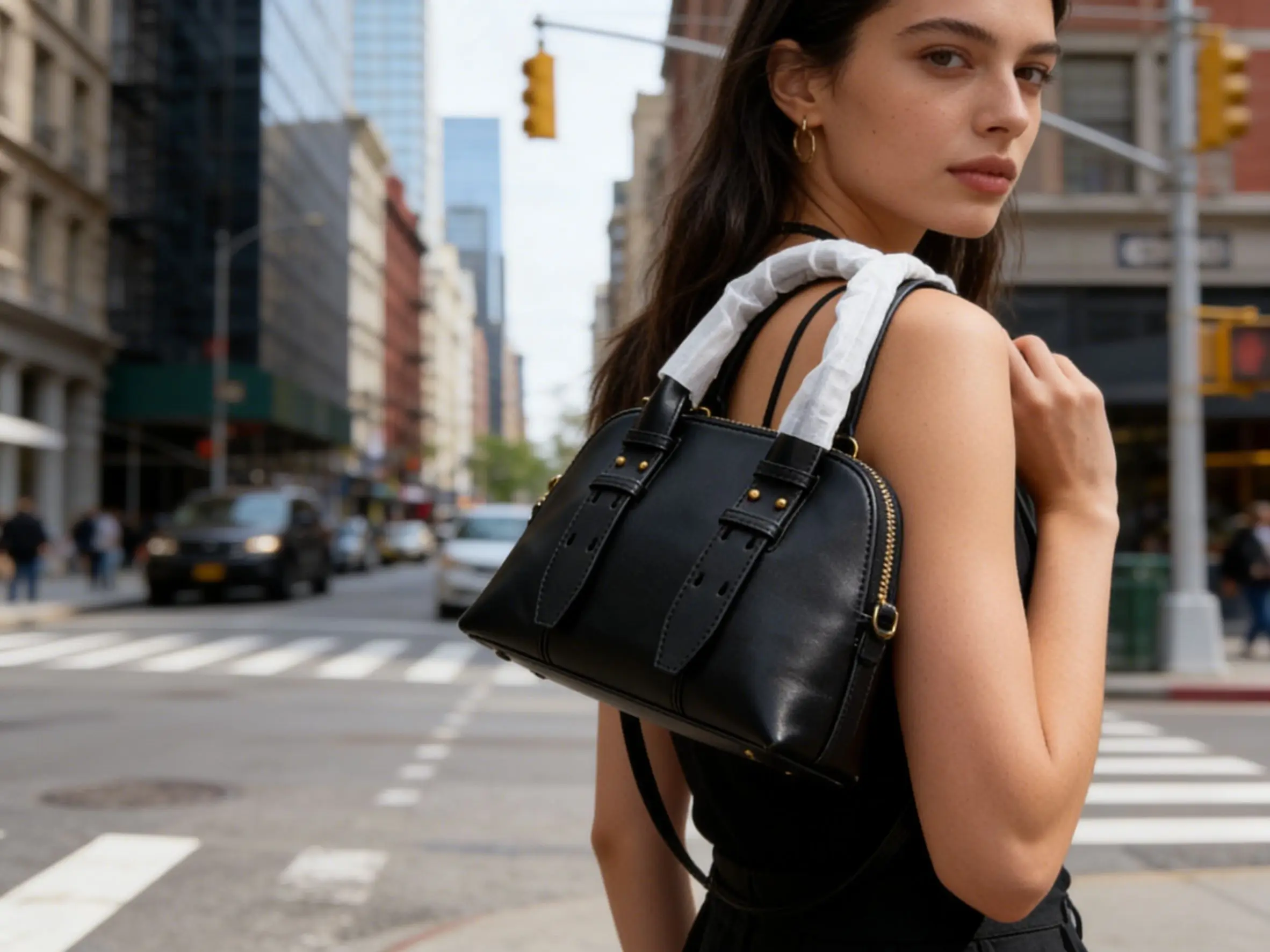 

Модная женская сумка через плечо с заклепками, мотоциклетная сумка для девушек, сумка подмышку, большая женская сумка, черная женская сумка класса люкс.